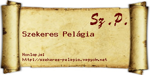 Szekeres Pelágia névjegykártya